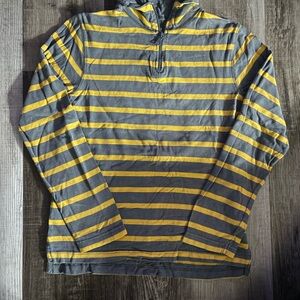 Boys Striped Yellow and Gray Pullover